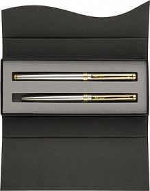 Набор DELGADO ручка автомат + роллер метал/позолота в карт. футляре